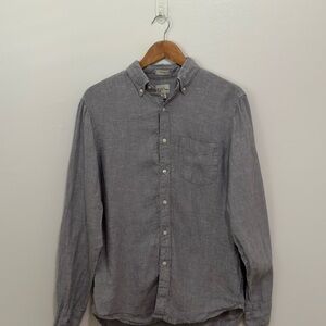 J. Crew Men's Gray Button-Down Shirt